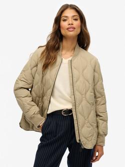 Superdry Quilted Liner Jacket, Winter Twig Beige
