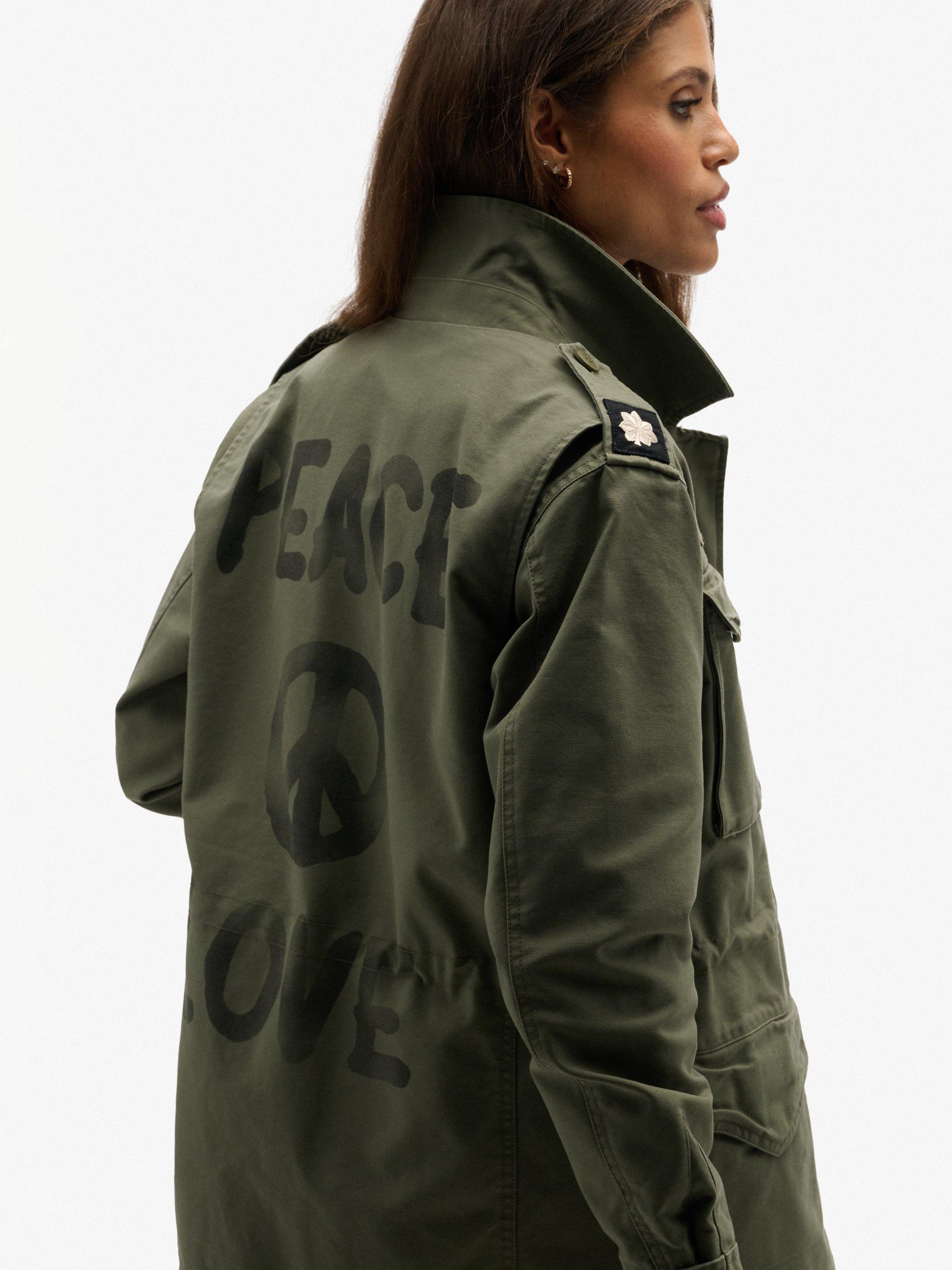 Product image 6 of 6, which shows Superdry Embellished Field Jacket, Dusty Olive Green, 12