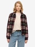 Superdry Check Ranch Quilted Jacket, Desert/Off White