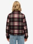Superdry Check Ranch Quilted Jacket, Desert/Off White