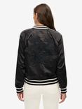 Superdry Suikajan Embroidered Bomber Jacket, Black
