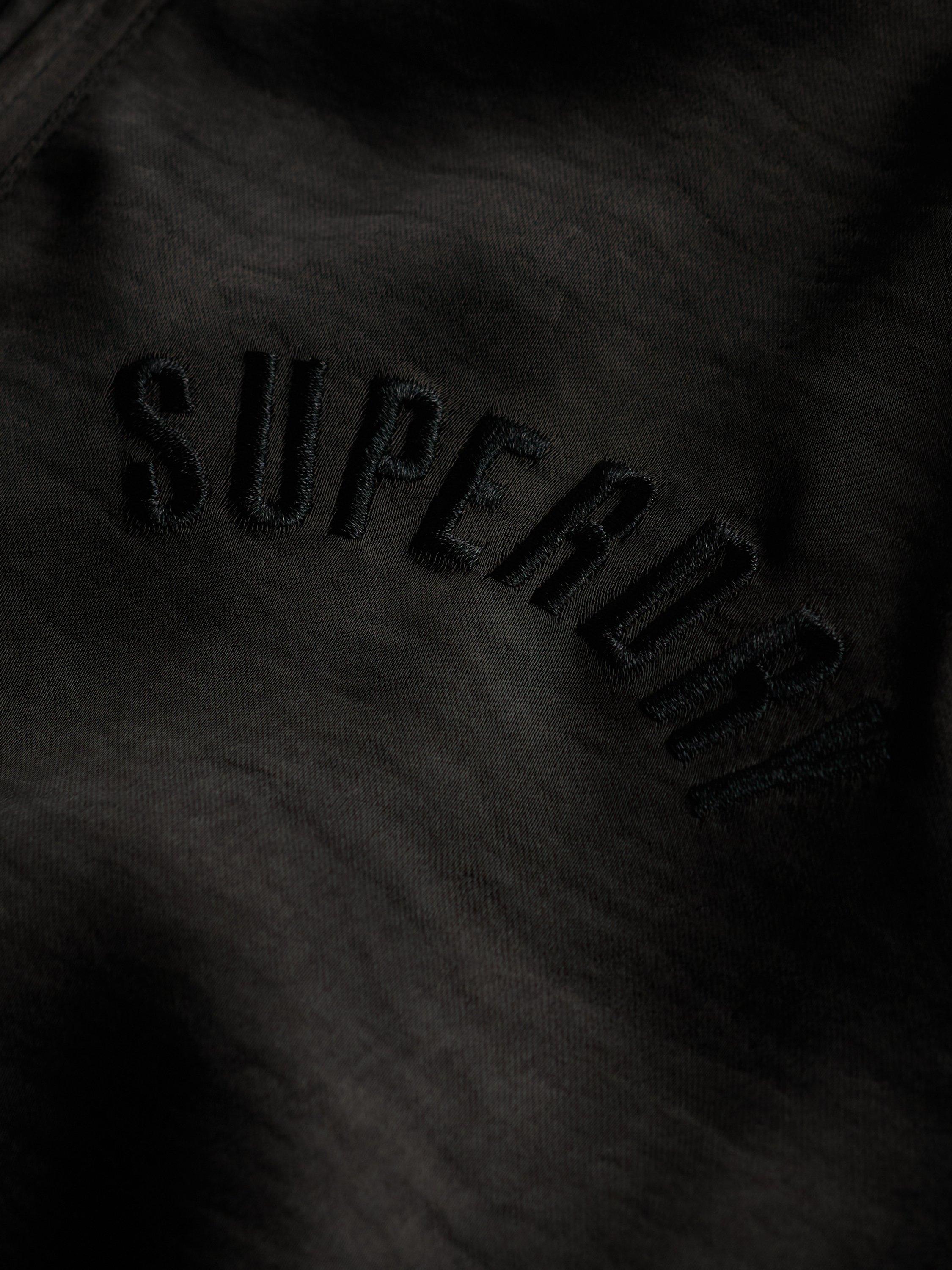 Product image 6 of 7, which shows Superdry Suikajan Embroidered Bomber Jacket, Black, 16