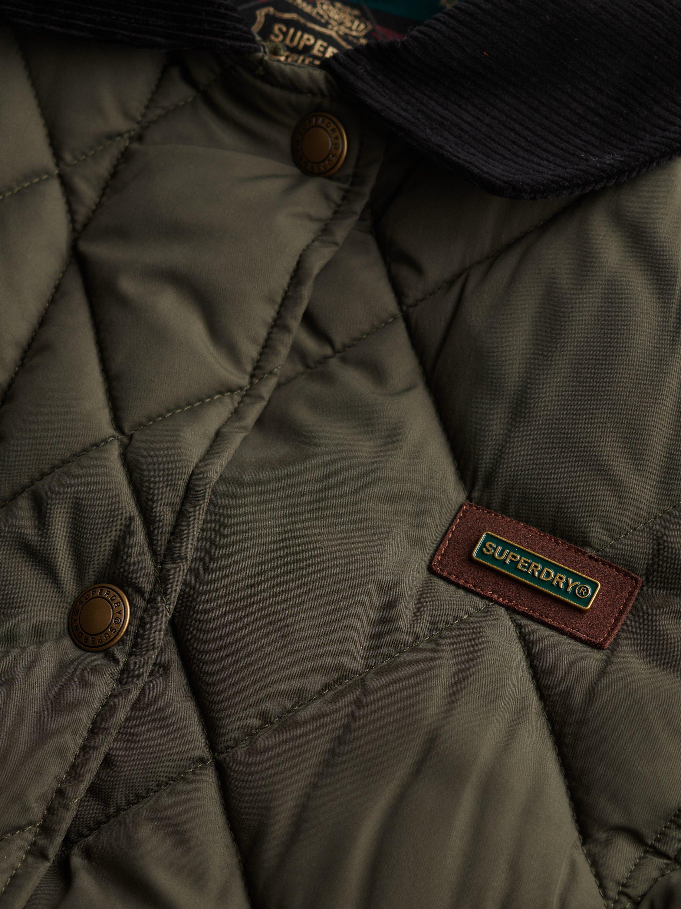 Product image 7 of 7, which shows Superdry Corduroy Trimmed Liner Jacket, Army Khaki, 12