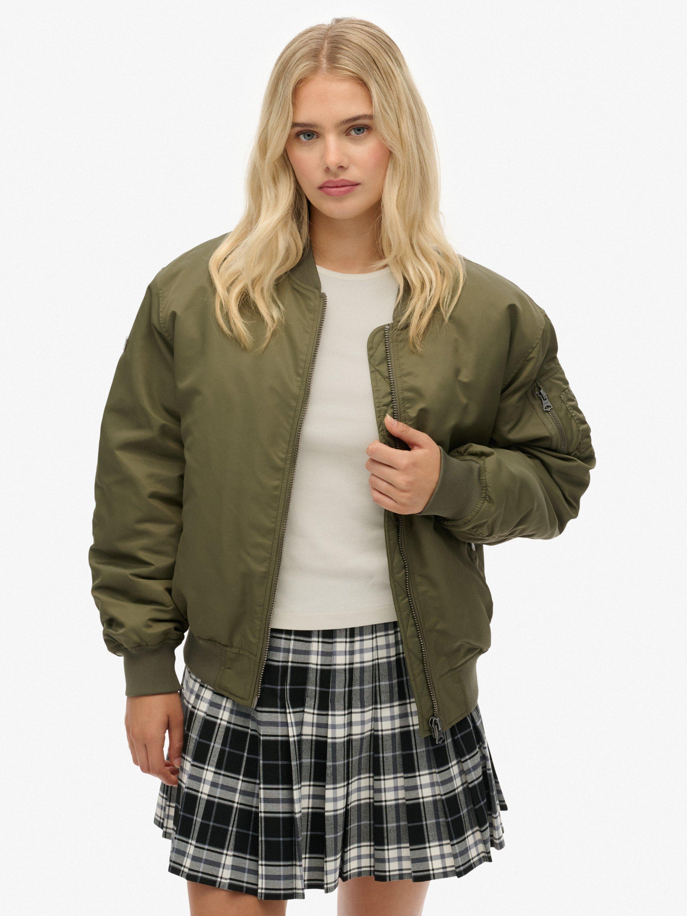Product image 1 of 7, which shows Superdry MA1 Bomber Jacket, Dusty Olive Green, 8