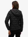 Superdry Hooded Fuji Lite Wave Padded Jacket, Black