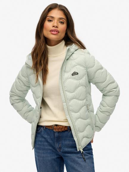 Superdry Hooded Fuji Lite Wave Padded Jacket, Puritan Grey, Puritan Grey