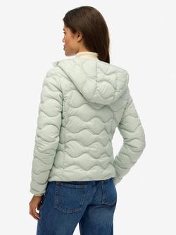 Superdry Hooded Fuji Lite Wave Padded Jacket, Puritan Grey - view 2, Puritan Grey