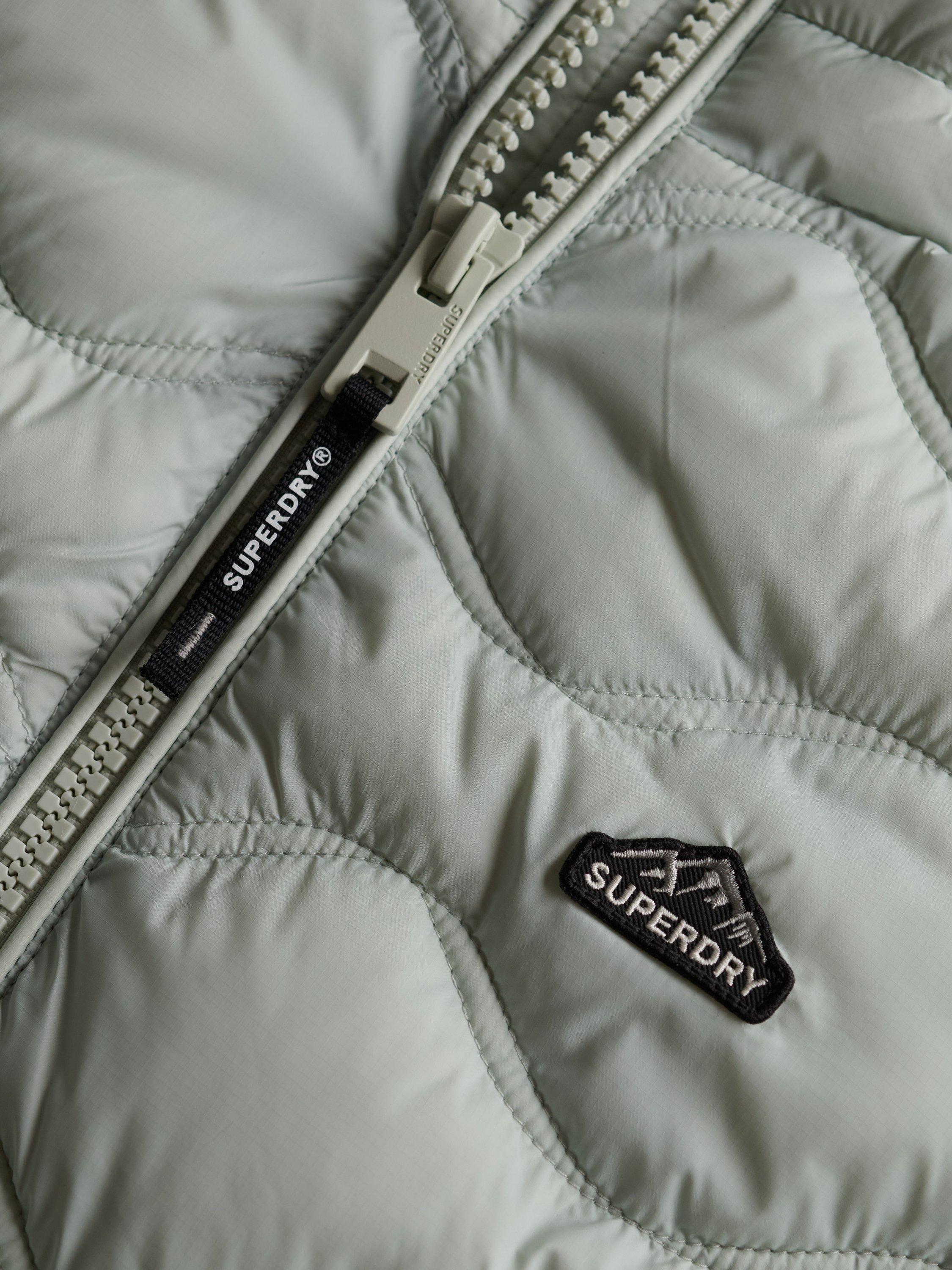 Product image 6 of 7, which shows Superdry Hooded Fuji Lite Wave Padded Jacket, Puritan Grey, 12