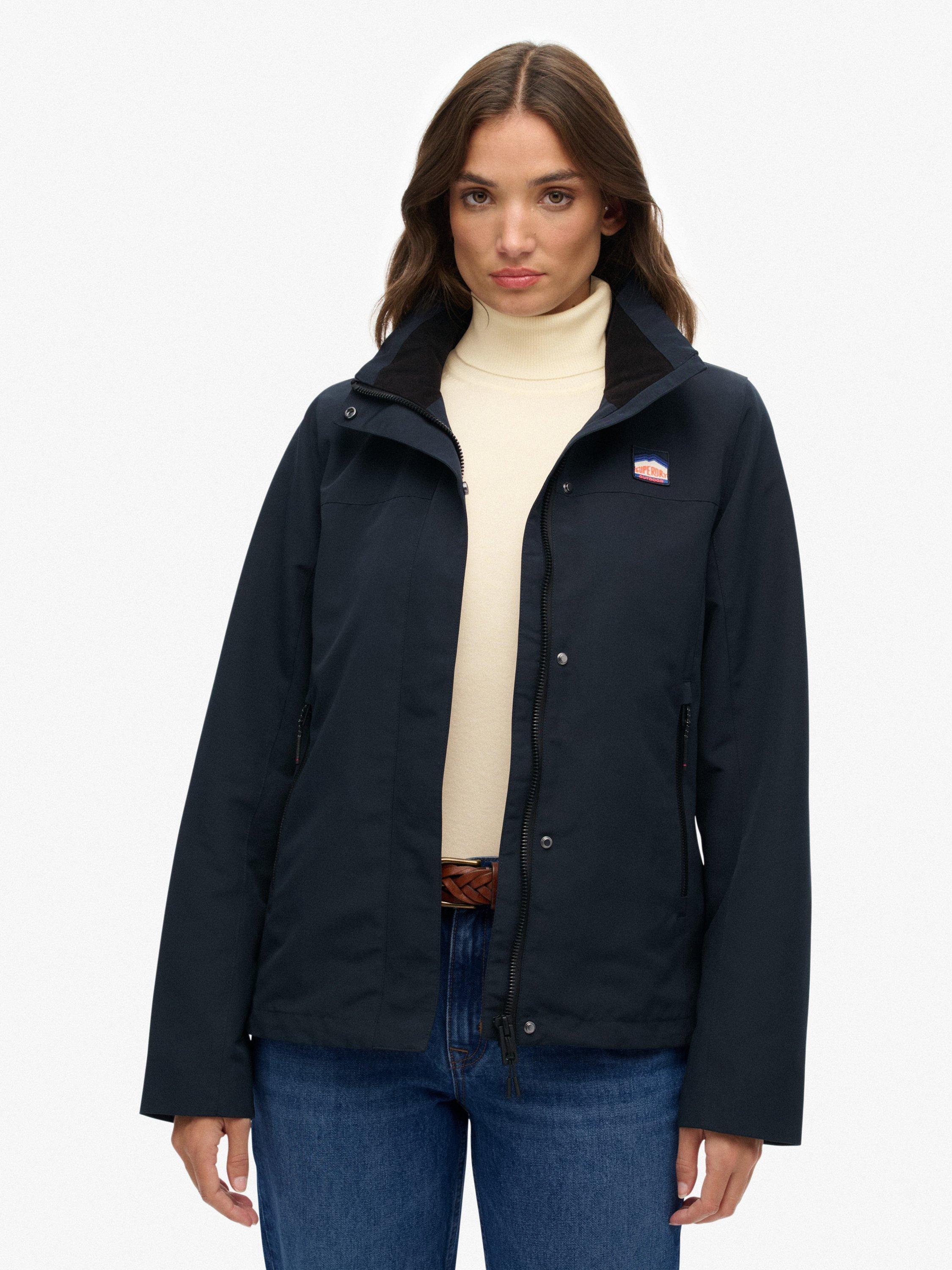 Product image 1 of 6, which shows Superdry Logo Shell Jacket, Eclipse Navy, 16