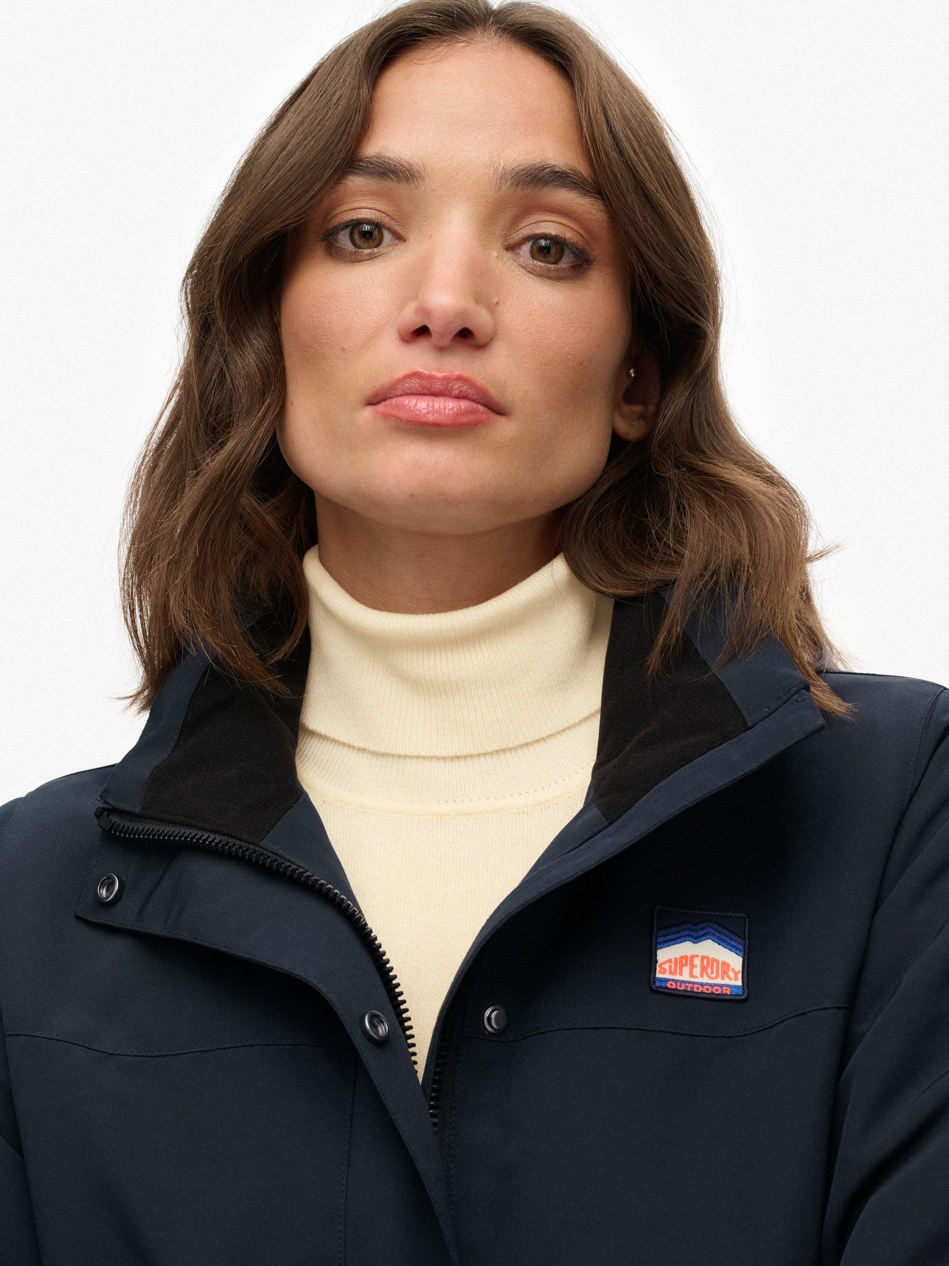 Product image 3 of 6, which shows Superdry Logo Shell Jacket, Eclipse Navy, 16