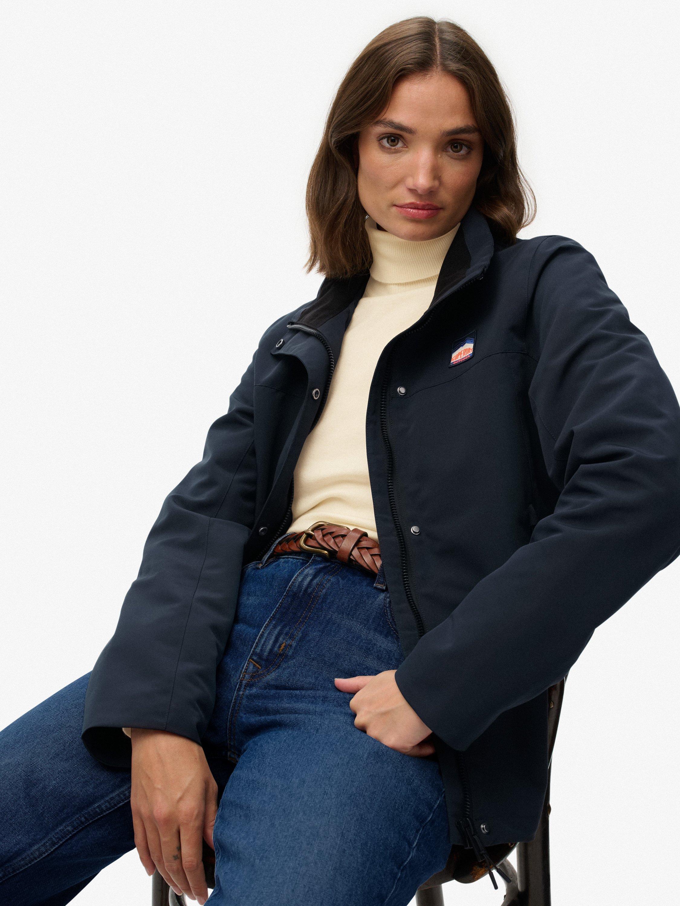 Product image 6 of 6, which shows Superdry Logo Shell Jacket, Eclipse Navy, 16