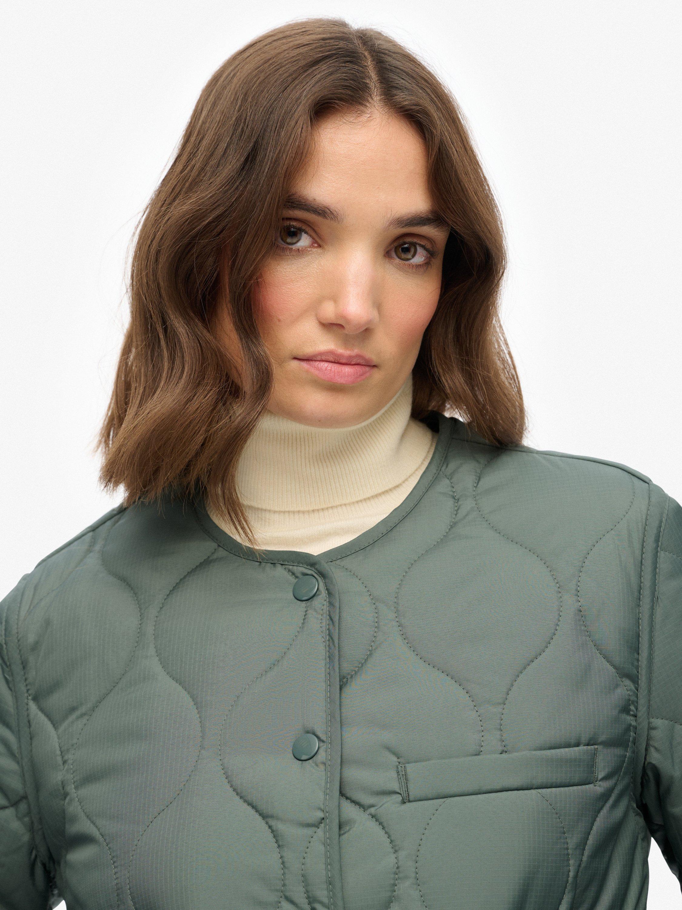 Product image 5 of 6, which shows Superdry Quilted Lite Liner Jacket, Balsam Green, 12