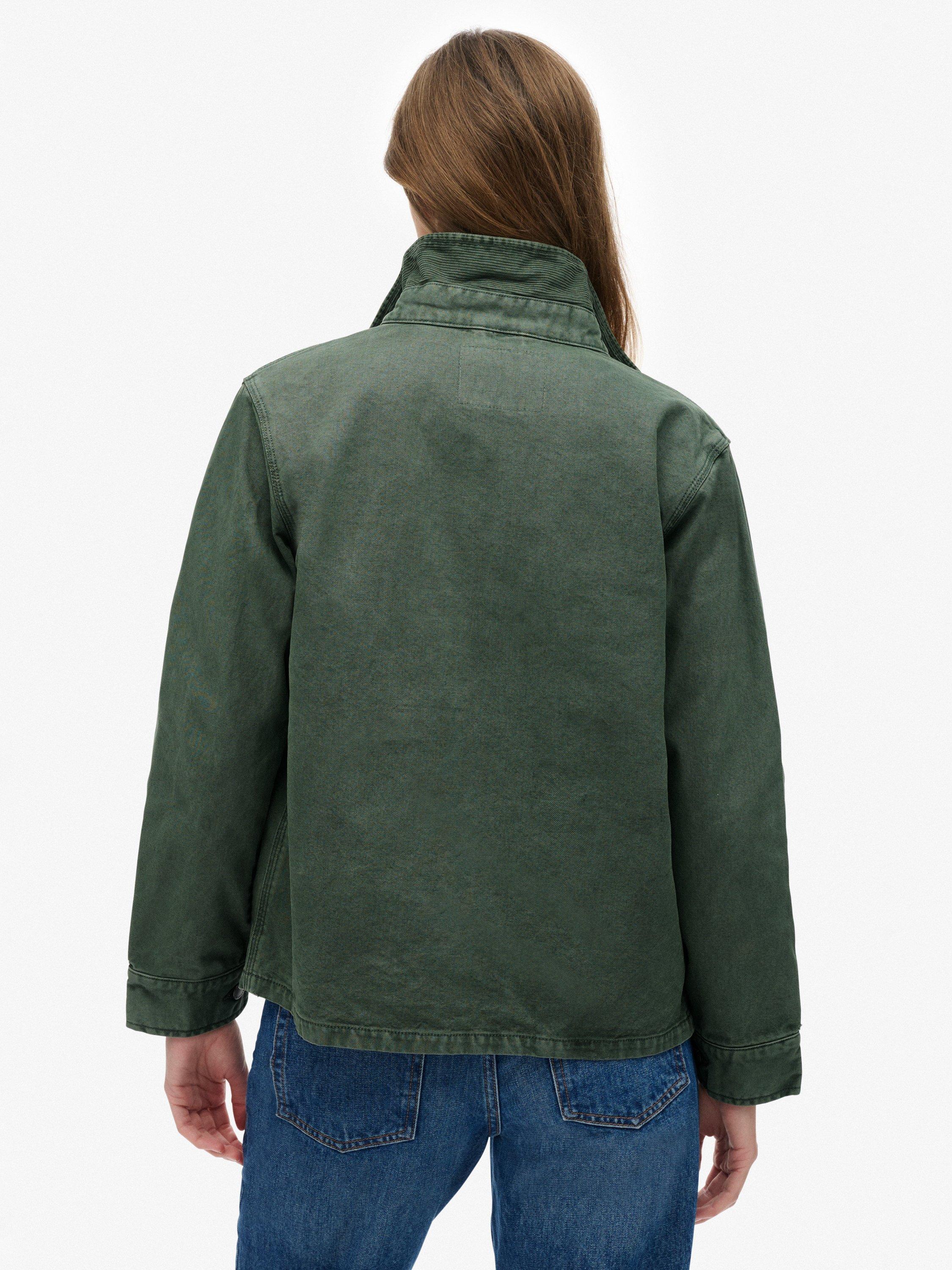 Product image 2 of 7, which shows Superdry Utility Chore Jacket, Balsam Green, 16