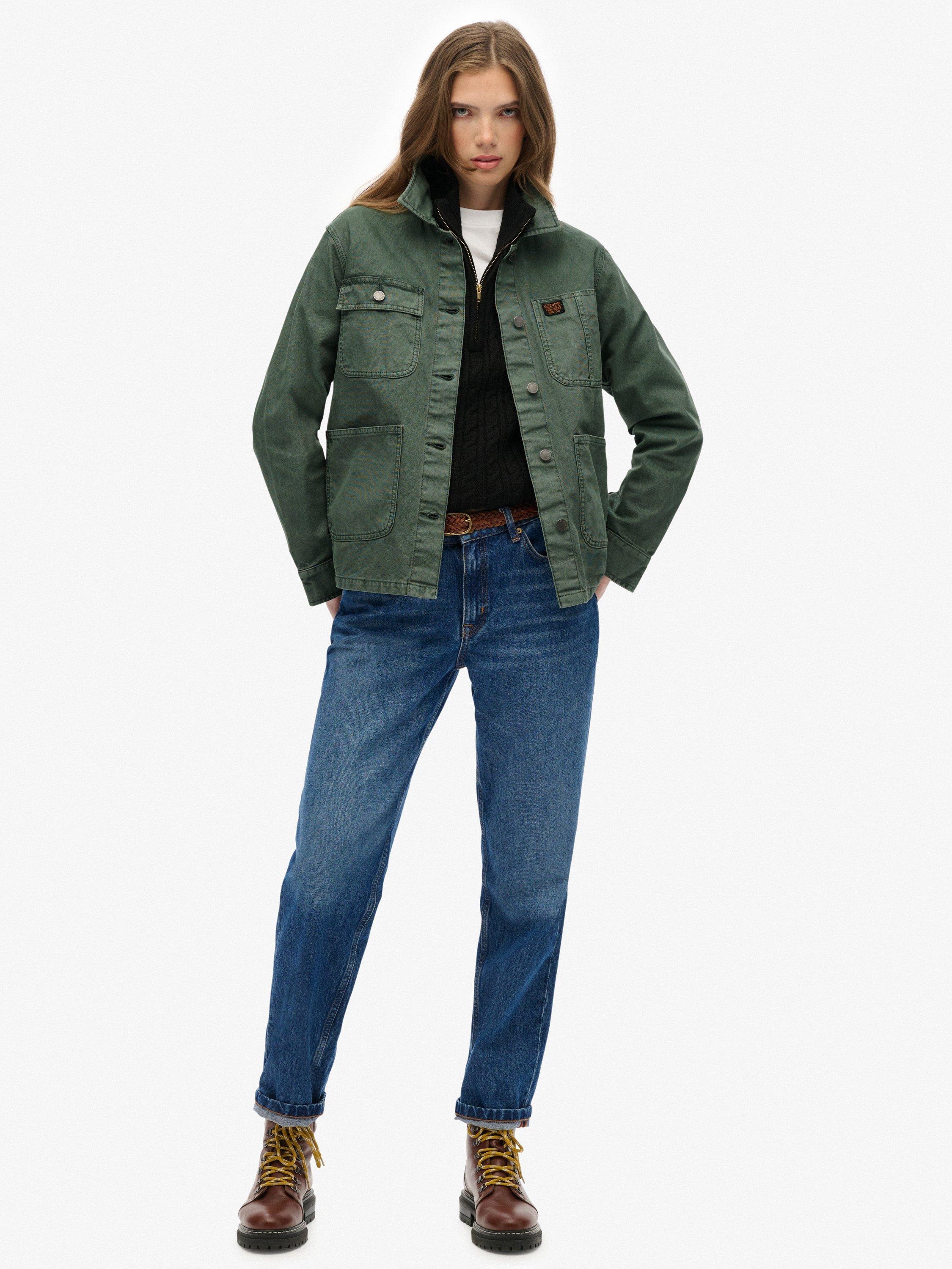 Product image 3 of 7, which shows Superdry Utility Chore Jacket, Balsam Green, 16