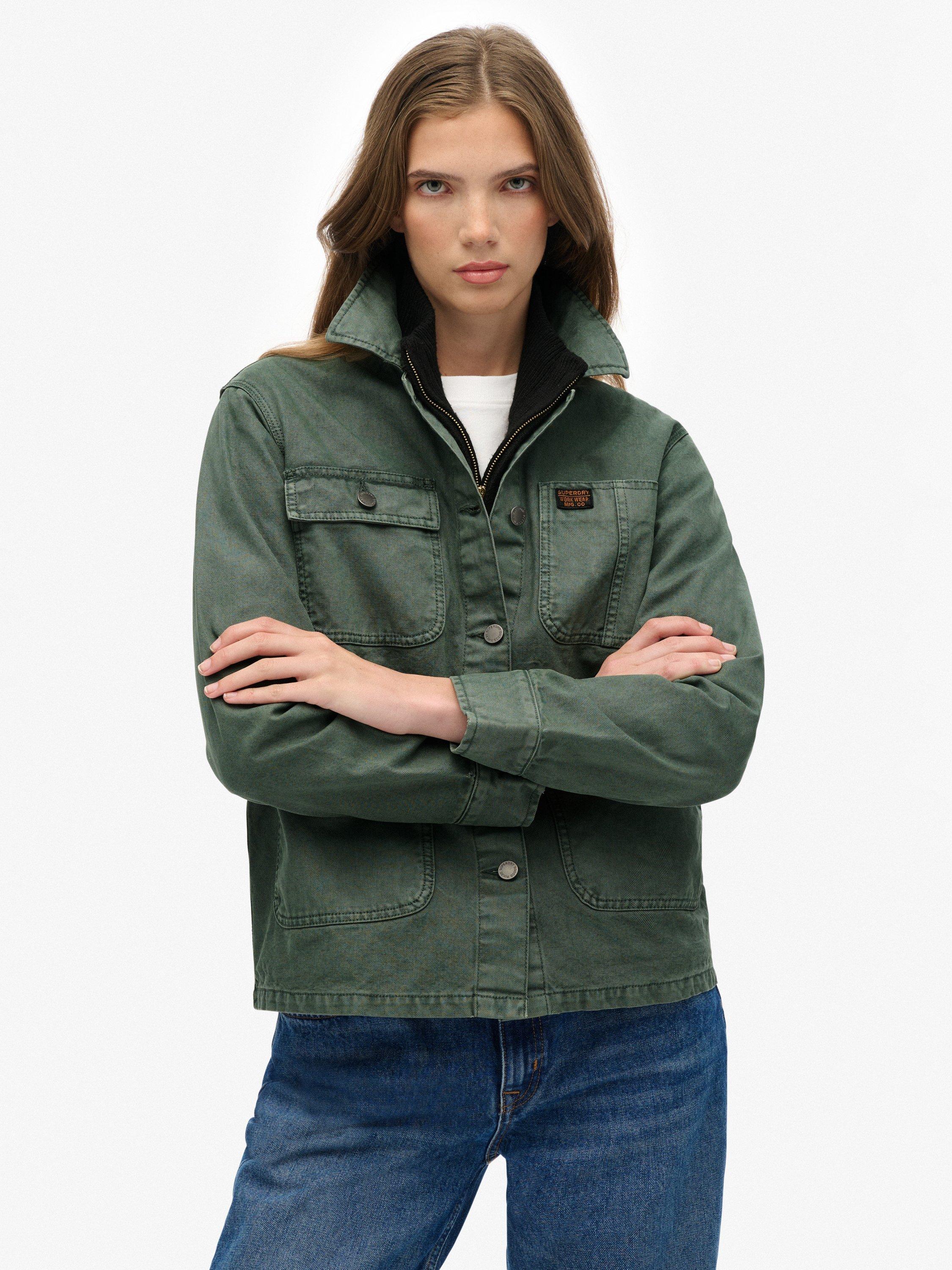 Product image 5 of 7, which shows Superdry Utility Chore Jacket, Balsam Green, 16