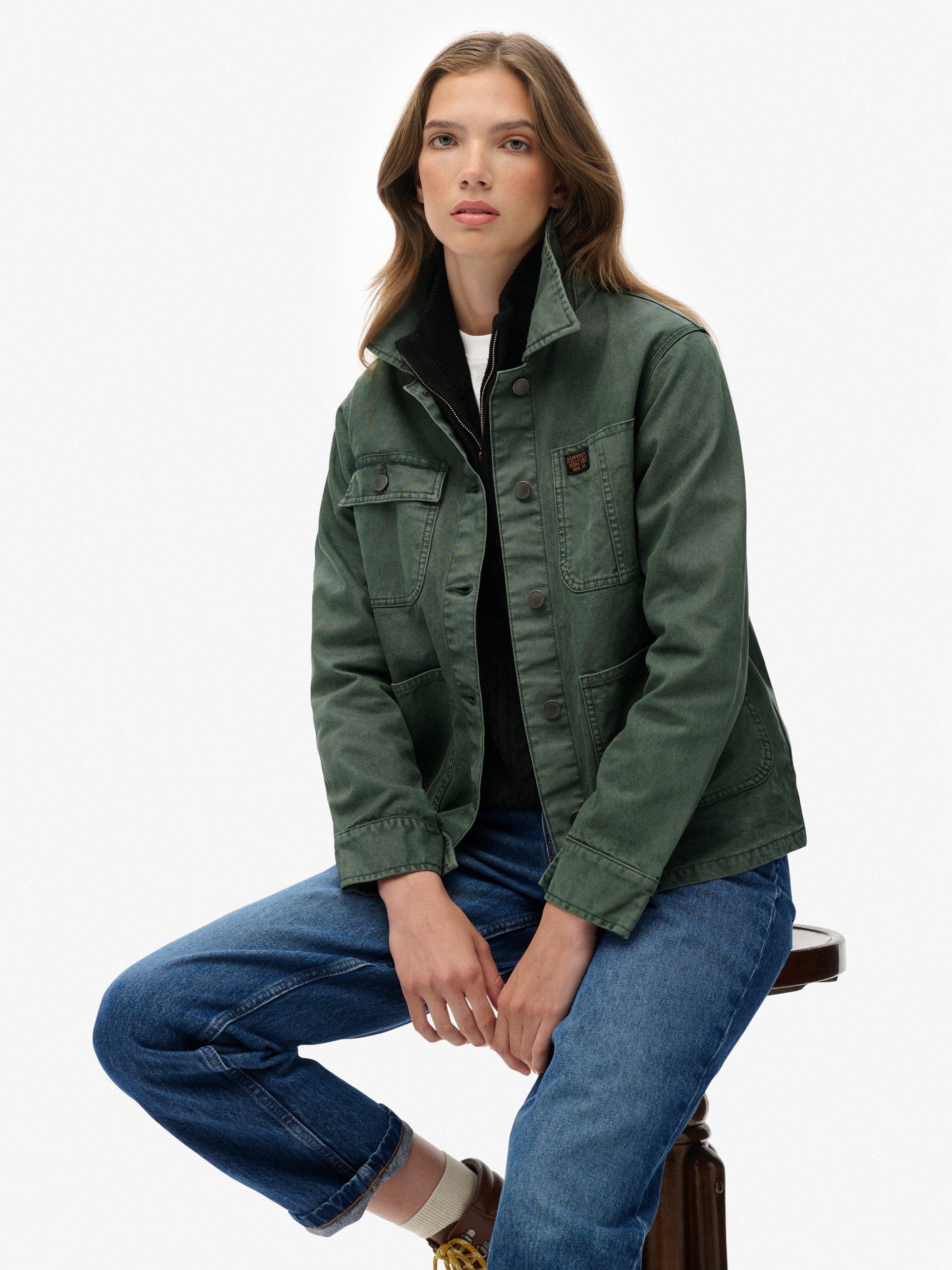 Product image 7 of 7, which shows Superdry Utility Chore Jacket, Balsam Green, 16