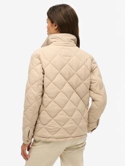 Superdry Quilted Chore Liner Jacket, Humus Beige - view 2, Humus Beige