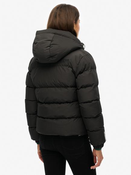 Superdry Hooded Sports Puffer Jacket - view 2, Black