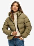 Superdry Hooded Sports Puffer Jacket, Khaki