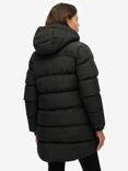 Superdry Hooded Sports Puffer Mid Length Jacket, Black