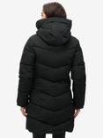 Superdry City Chevron Padded Parka, Black