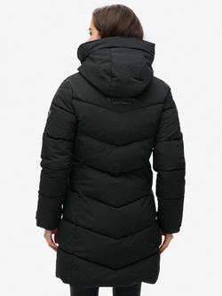 Superdry City Chevron Padded Parka, Black - view 2, Black