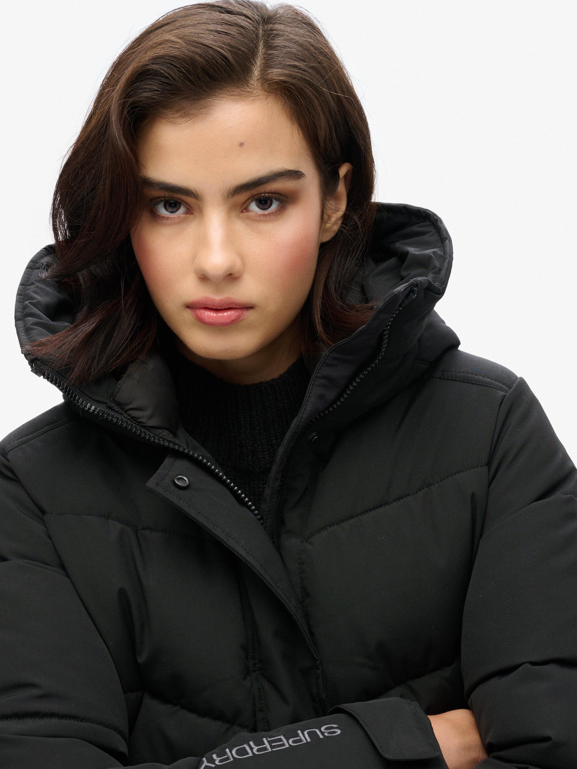Product image 4 of 5, which shows Superdry City Chevron Padded Parka, Black, 16