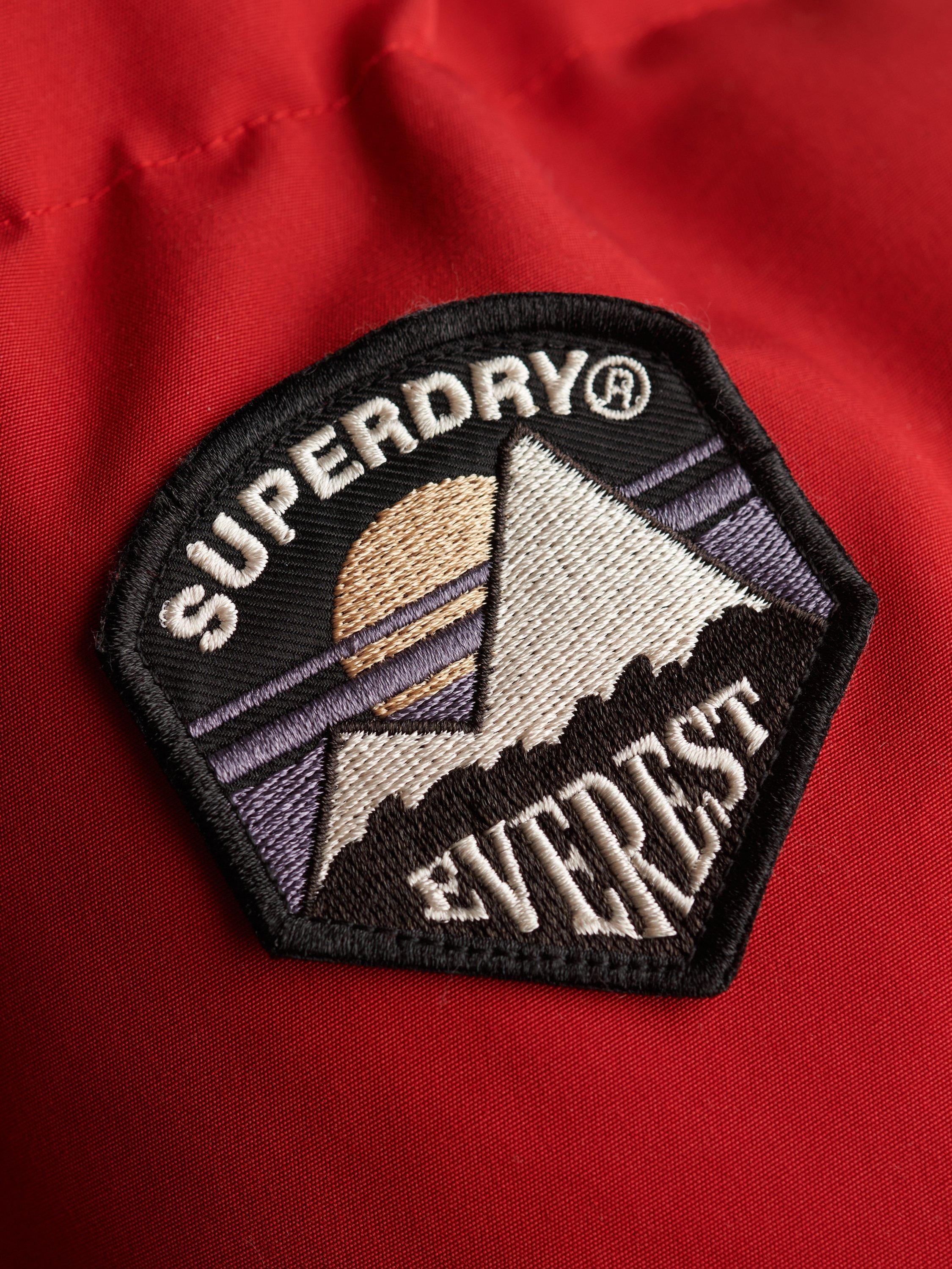 Product image 6 of 7, which shows Superdry Everest Hooded Bomber Jacket, Varsity Red, 12
