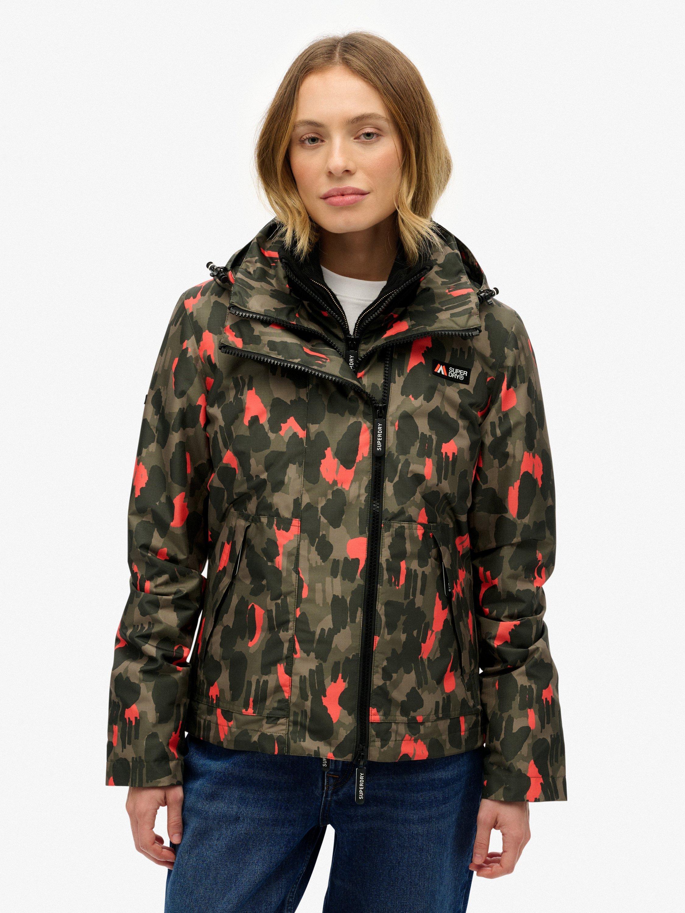 Product image 5 of 6, which shows Superdry Hooded Mountain Windbreaker Jacket, Animal Camo, 16