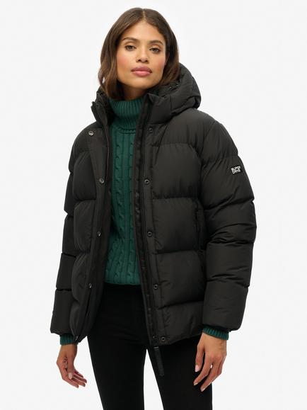 Superdry Hooded 5 Baffle Sports Puffer Jacket, Black, Black