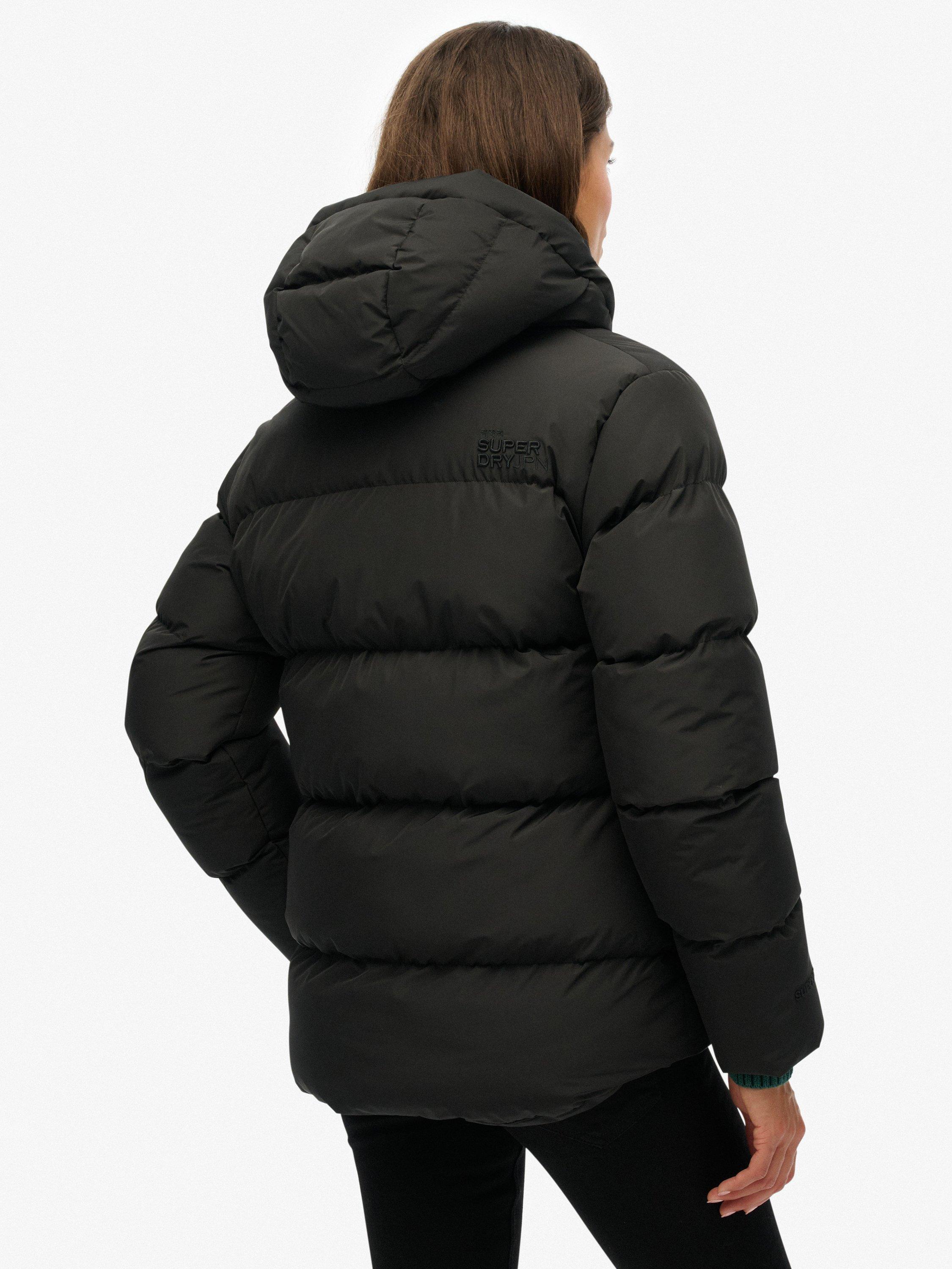 Product image 2 of 7, which shows Superdry Hooded 5 Baffle Sports Puffer Jacket, Black, 10