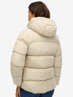 Superdry Hooded 5 Baffle Sports Puffer Jacket, Oat Bran - view 2, Oat Bran