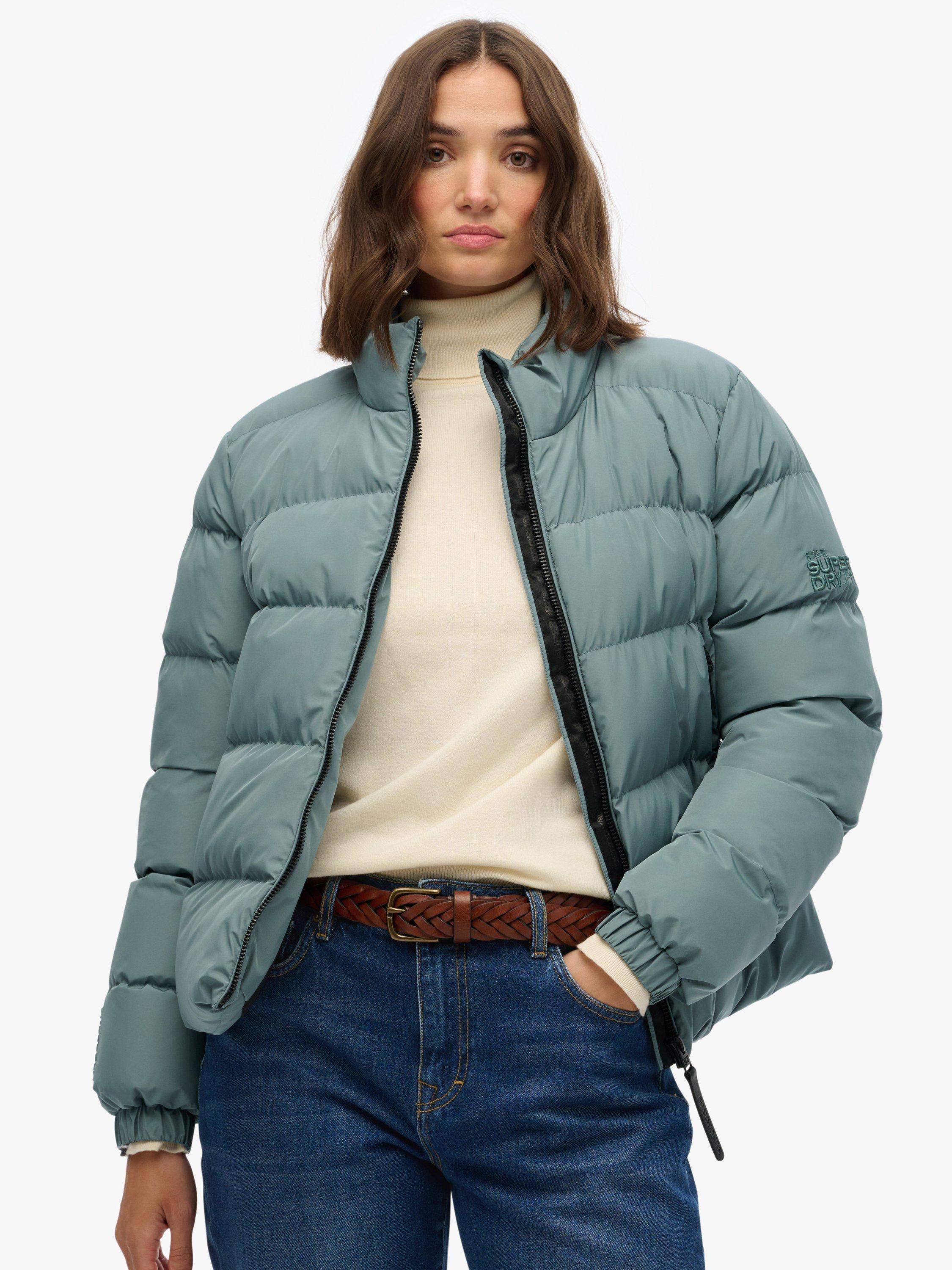 Product image 1 of 6, which shows Superdry Sports Puffer Jacket, Goblin Blue, 10