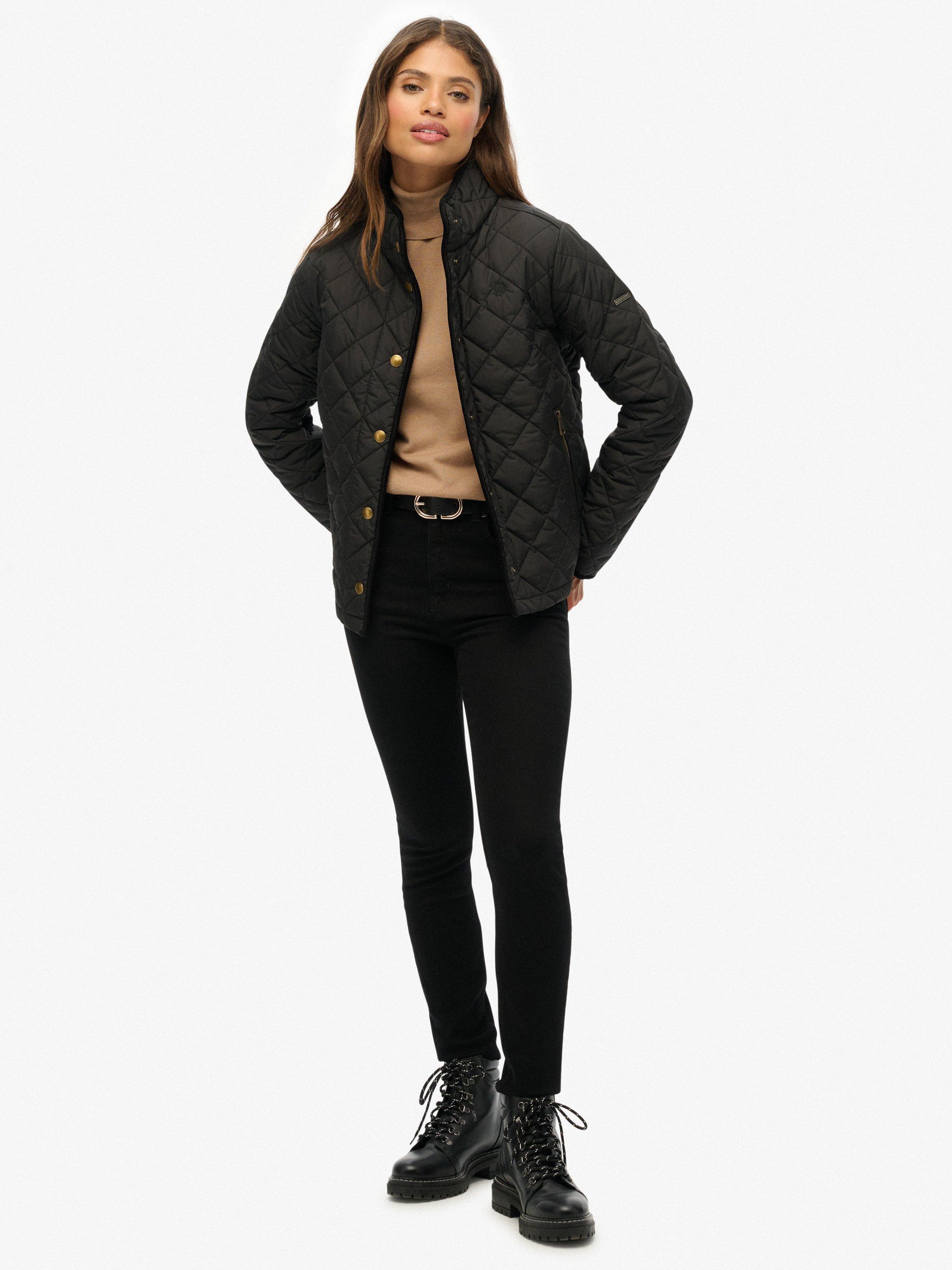 Product image 3 of 7, which shows Superdry Estate Country Liner Jacket, Meteorite Black, 16