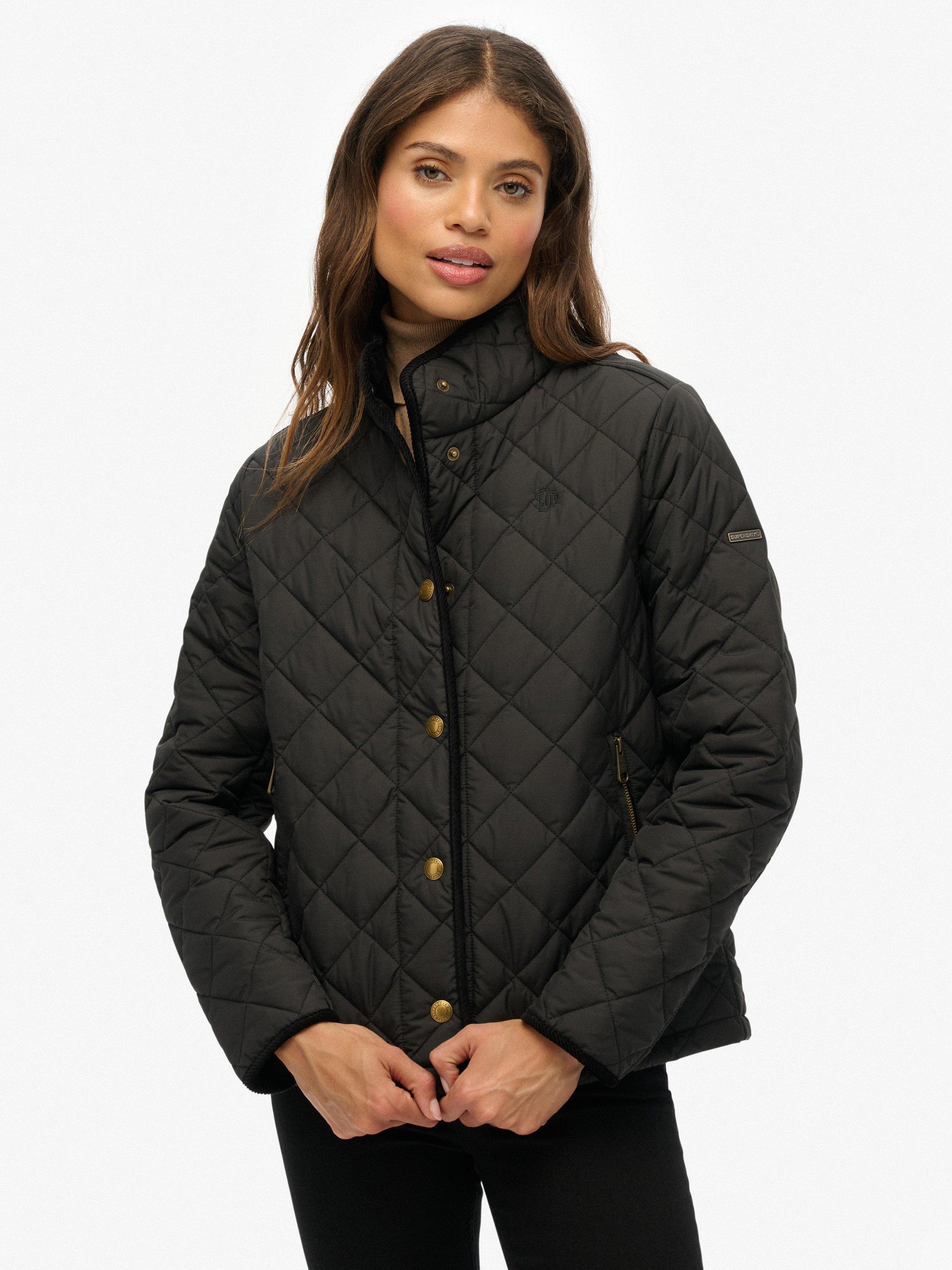 Product image 5 of 7, which shows Superdry Estate Country Liner Jacket, Meteorite Black, 16