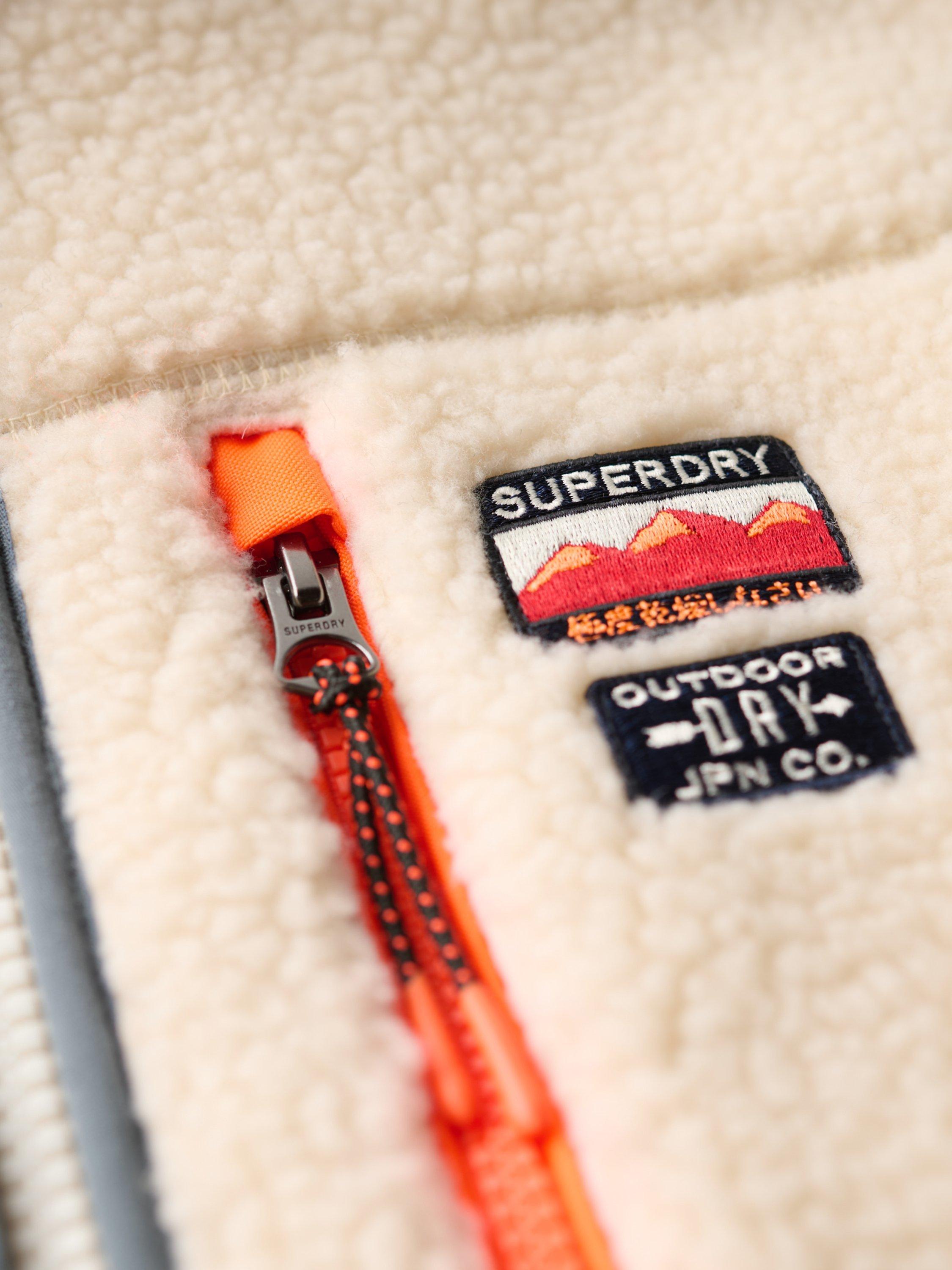 Product image 6 of 6, which shows Superdry Outdoor Fleece Gilet, Ecru, 10