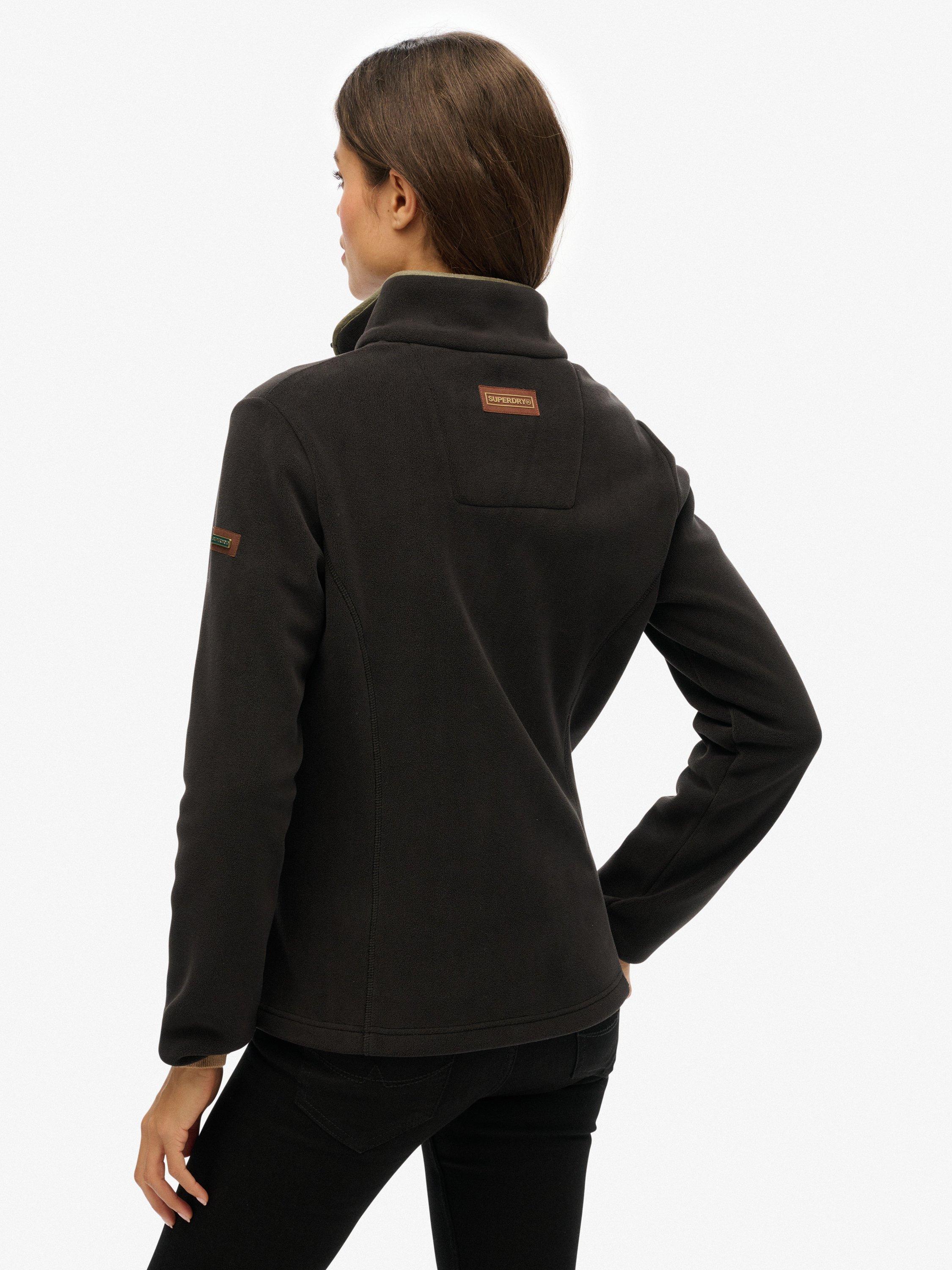 Product image 2 of 6, which shows Superdry Estate Full Zip Fleece, Black, 14