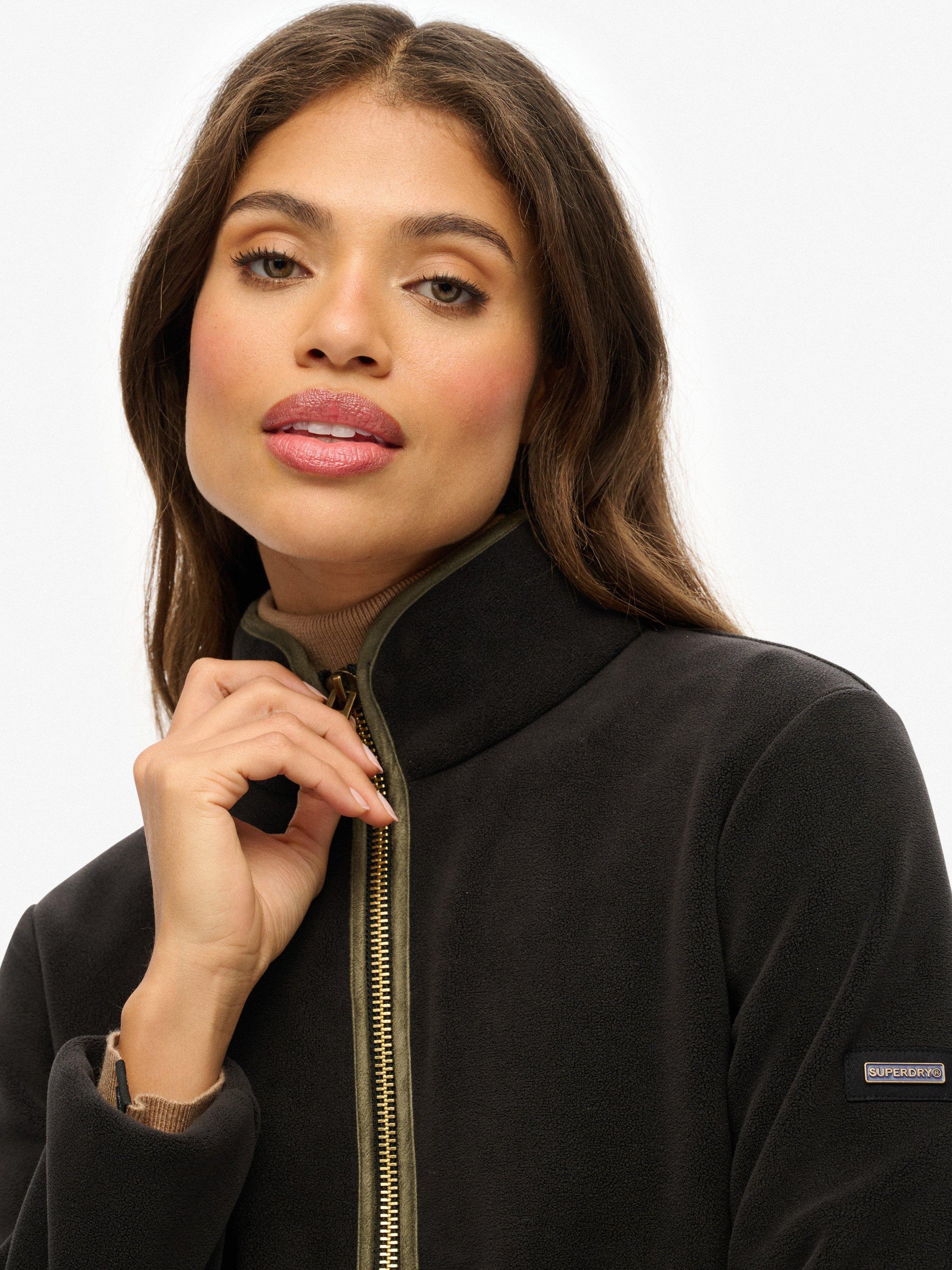 Product image 3 of 4, which shows Superdry Estate Half Zip Fleece, Black, 16