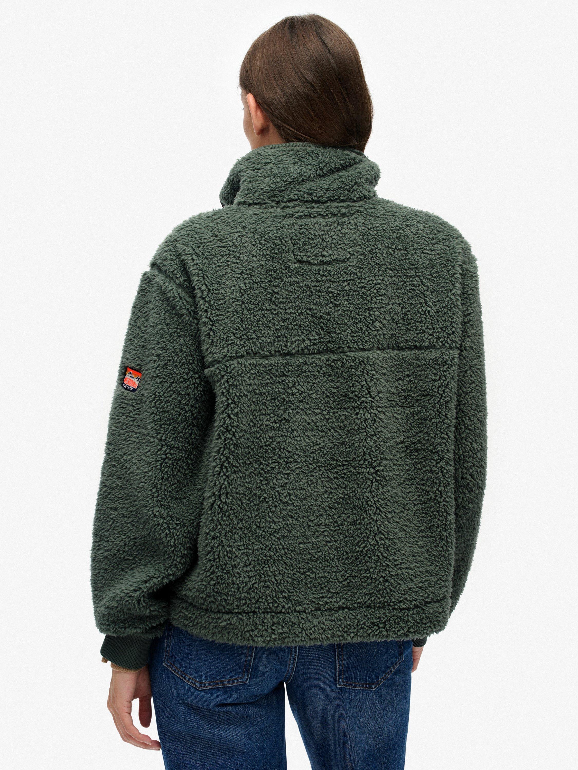 Product image 2 of 6, which shows Superdry Super Soft 1/2 Zip Jumper, Laurel Khaki, 10