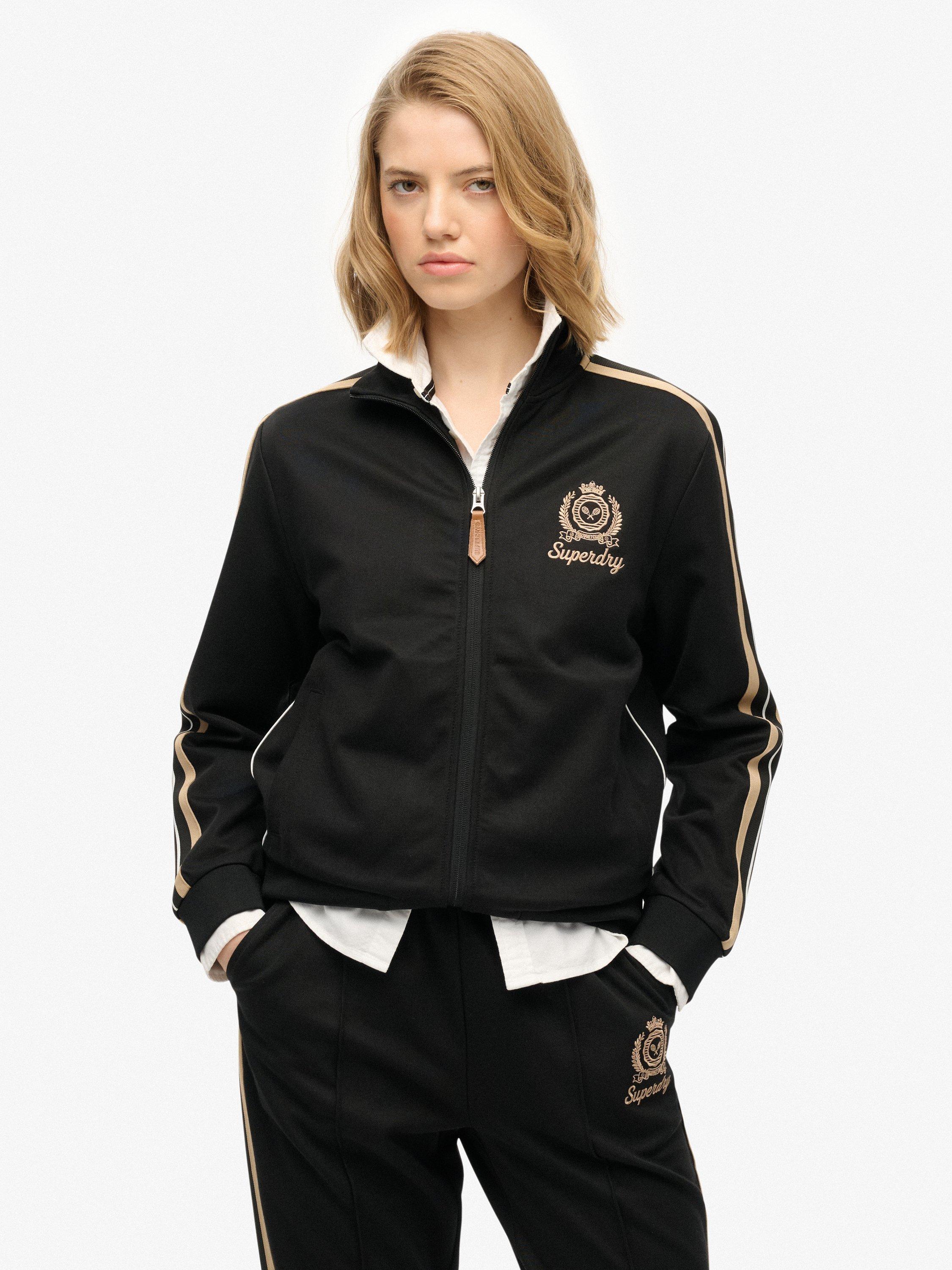 Product image 1 of 6, which shows Superdry Country Club Track Top, Black, 12