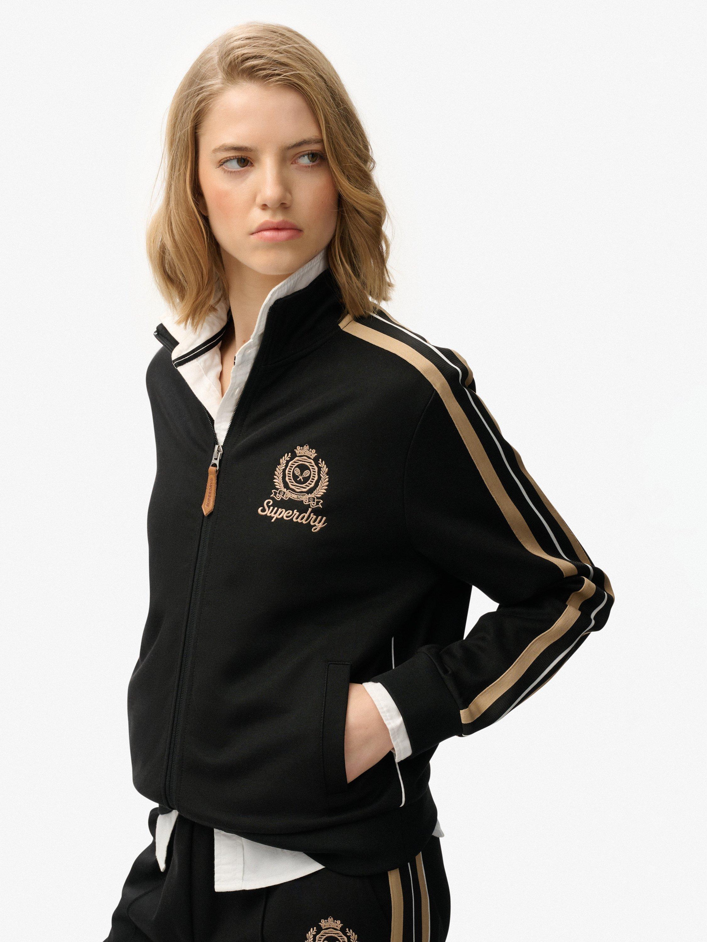 Product image 4 of 6, which shows Superdry Country Club Track Top, Black, 12