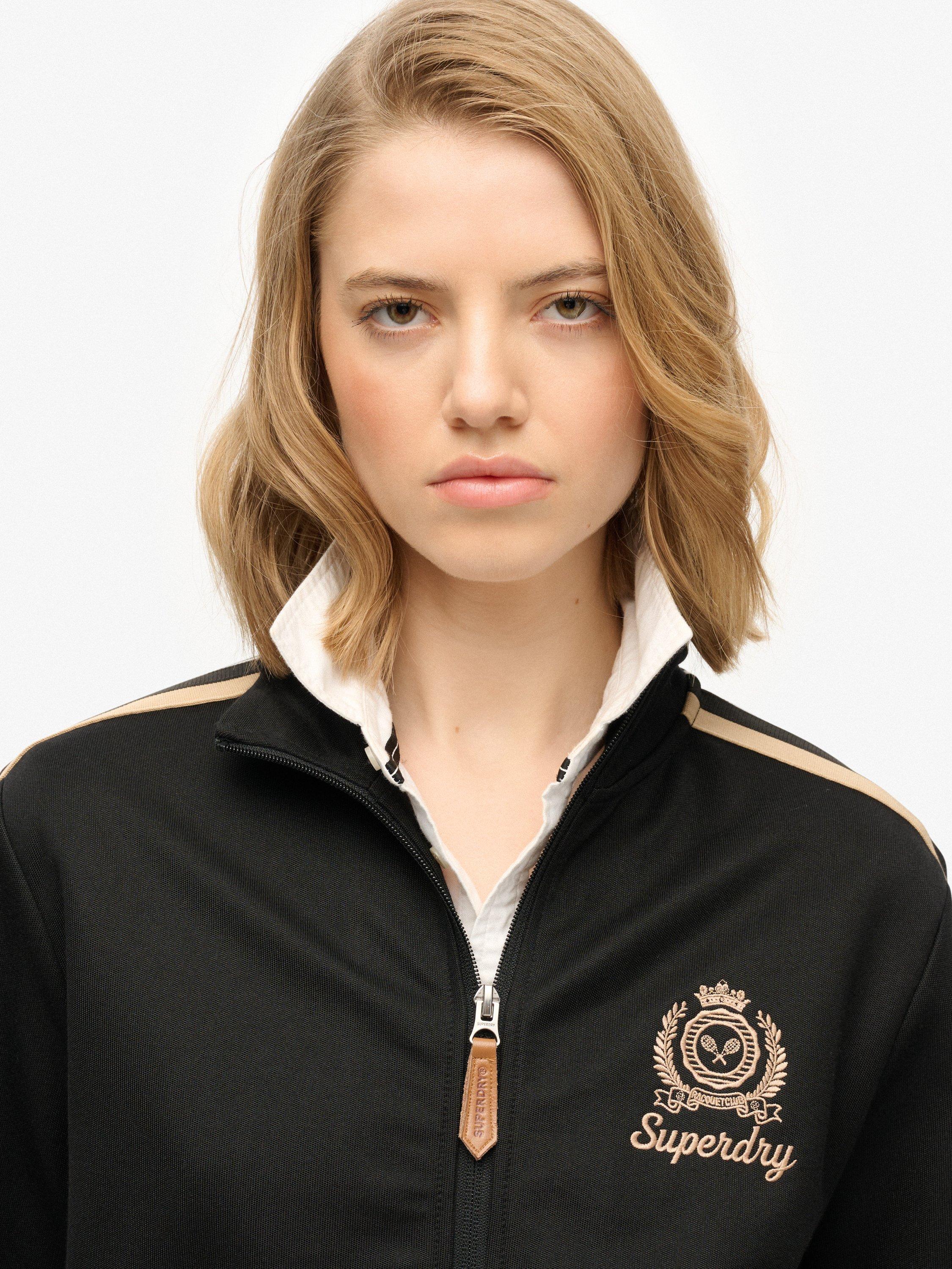 Product image 5 of 6, which shows Superdry Country Club Track Top, Black, 12
