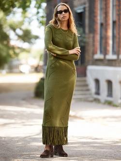 Ro&Zo Petite Applique Knit Jumper Dress, Green, Green