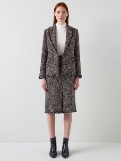 L.K.Bennett Gwen Tweed Jacket, Black/Multi, Black/Multi