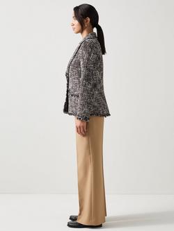 L.K.Bennett Petite Gwen Tweed Jacket, Black/Multi - view 2, Black/Multi