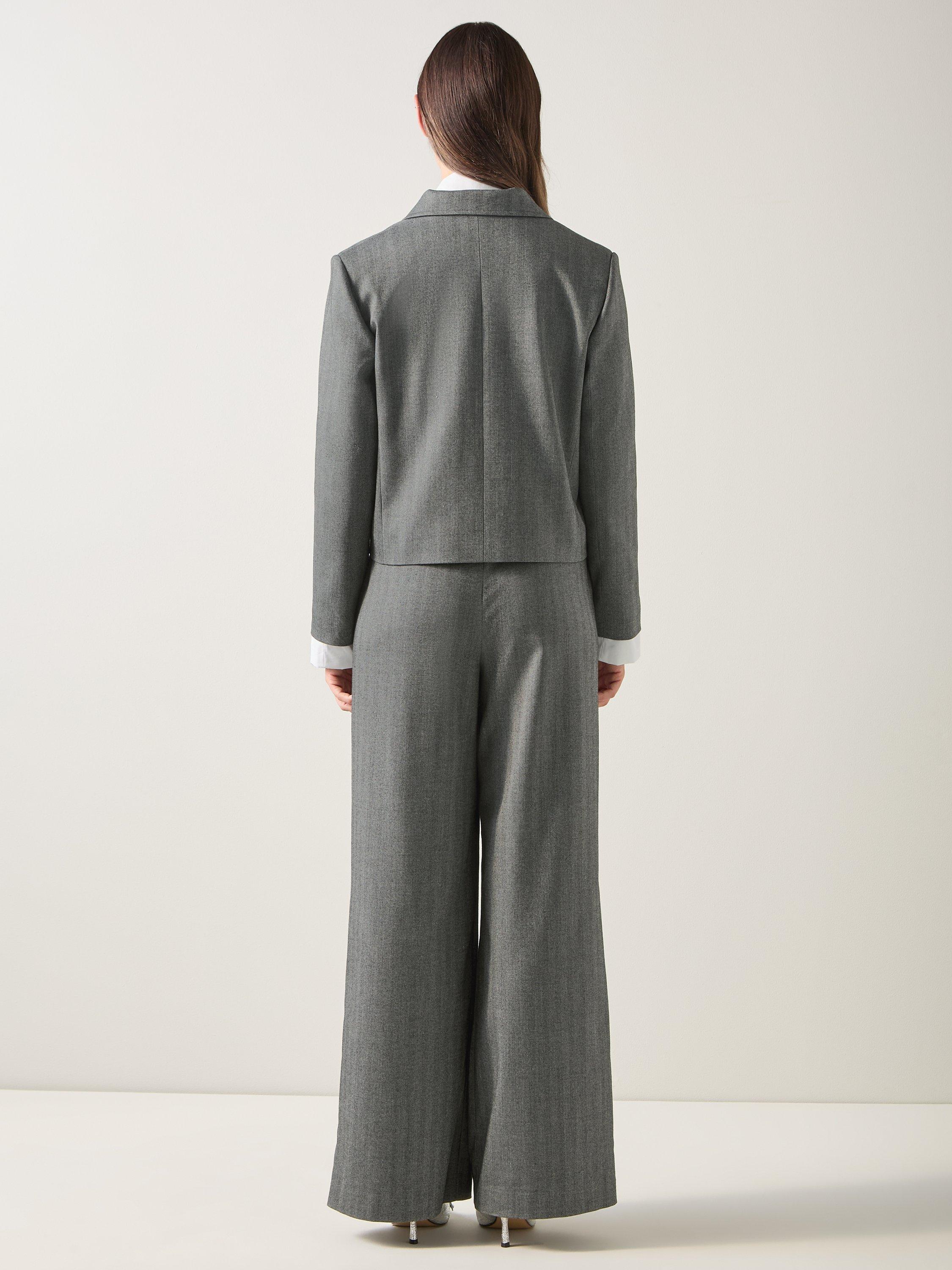 Product image 3 of 4, which shows LKB London Liz Short Double Breasted Jacket, Grey, 8