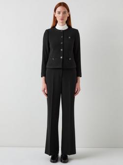 L.K.Bennett Claire Logo Button Jacket, Black, Black