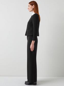 L.K.Bennett Claire Logo Button Jacket, Black - view 2, Black