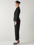 L.K.Bennett Rosa Pique Peplum Blazer, Black