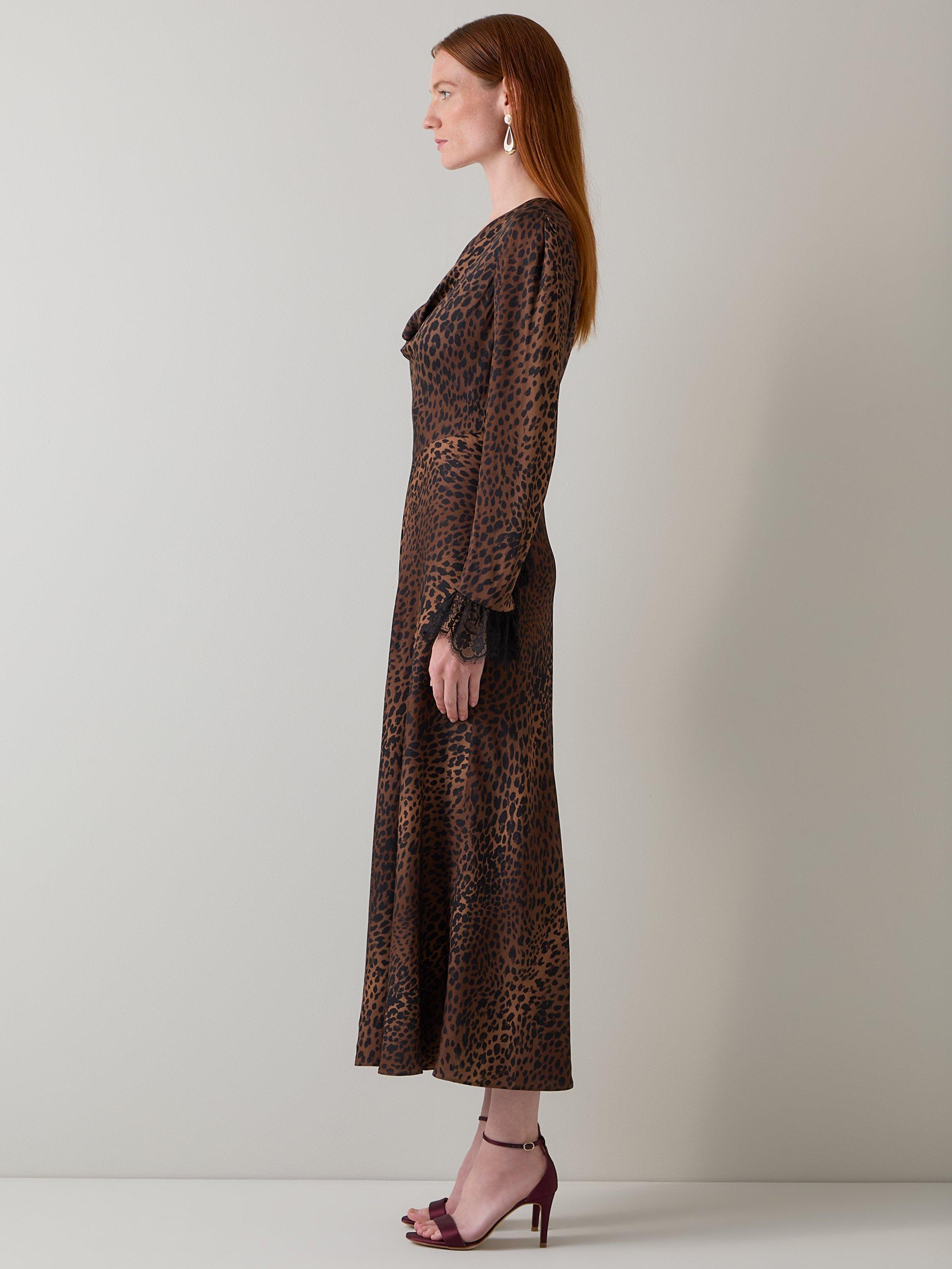 Product image 2 of 5, which shows L.K.Bennett Geena Dress, Brown/Multi, 4